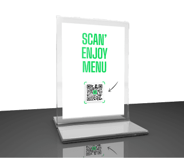 QR-код до цифрового меню на настільній табличці
