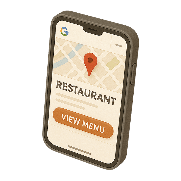 Location-based discovery. Hungry customers find your menu before they arrive.
