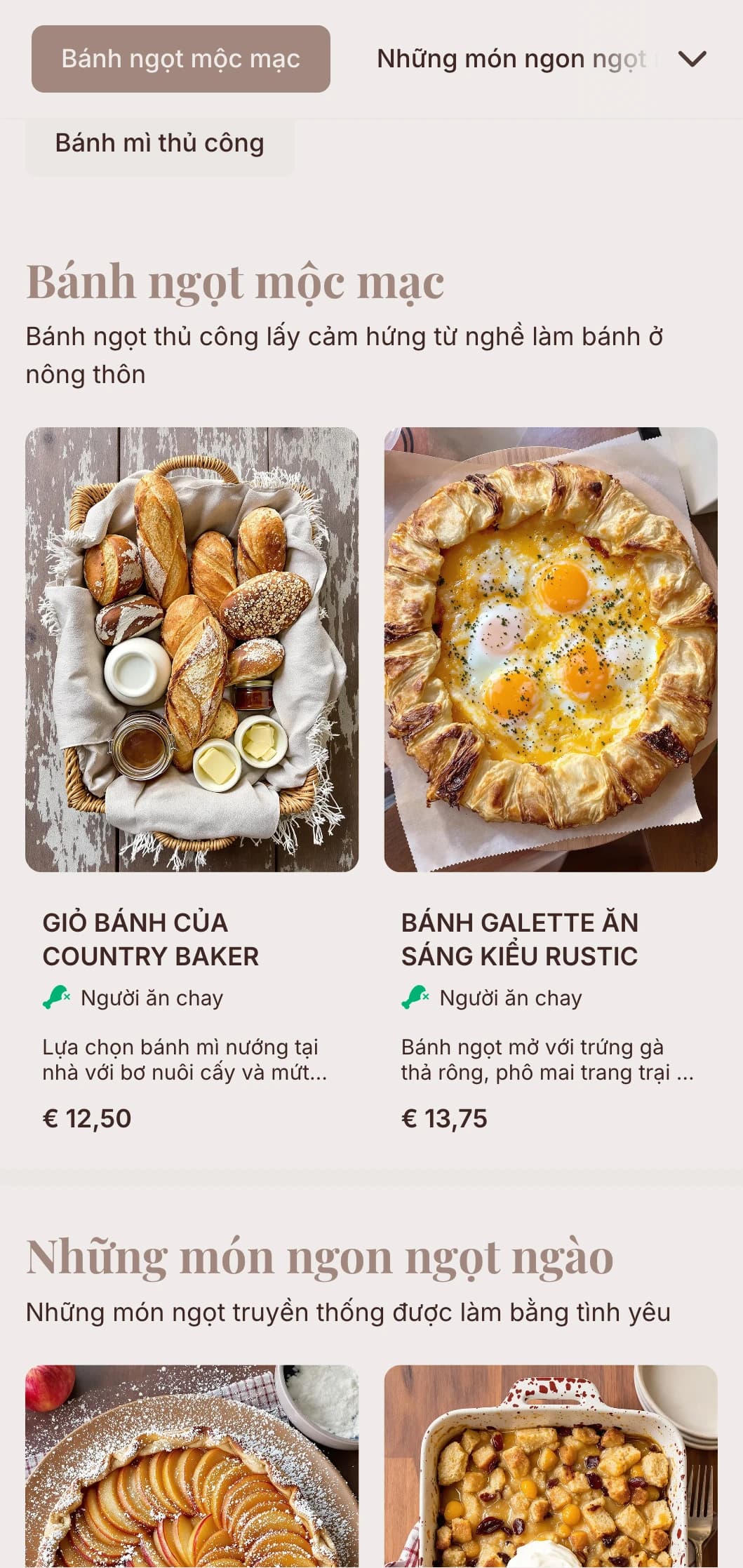 Tông màu đất với kiểu chữ thủ công dành cho các quán cà phê và tiệm bánh ngọt.