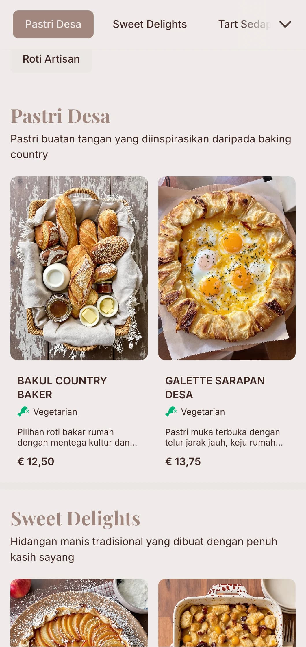 Nada bersahaja dengan tipografi artisanal untuk kafe dan kedai roti yang tertumpu kepada kedai roti.