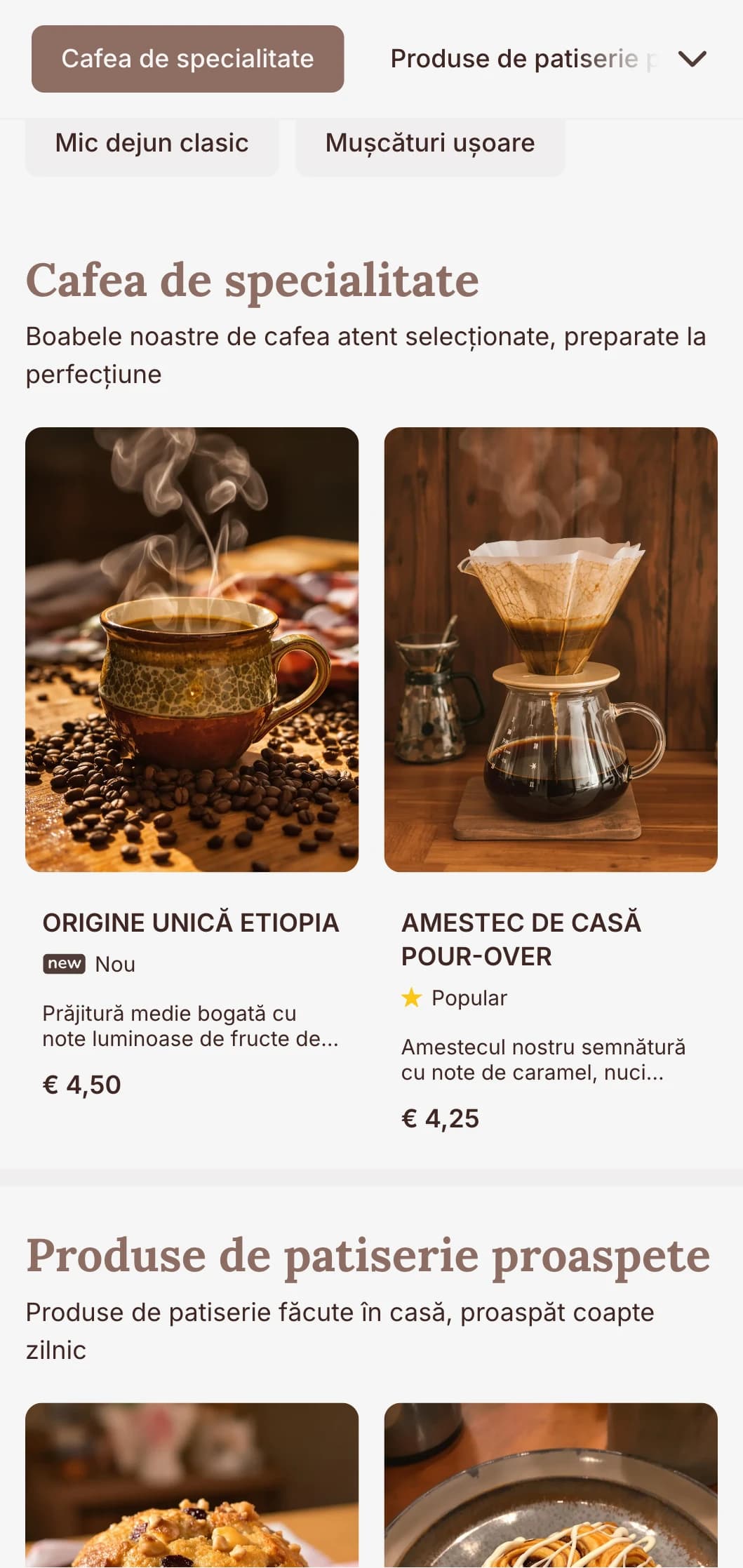 Design cald cu elemente rustice pentru cafenele tradiționale și cafenele cu mic dejun.